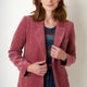 Dani Double Breasted Cord Jacket - Berry