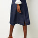 Cara Contrast Stitch Skirt - Rinse Wash