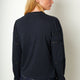 Ella Embroidered Jersey Blouse - Navy