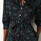 Cleo Clustered Floral Shirt Dress - Black Multi