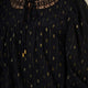 Fran Cotton Dobby Blouse - Black/Gold