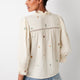 Francine Floral Embroidered Long Sleeve Blouse - Ivory