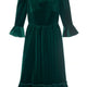 Harri Velvet Dress - Forest Green