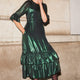 Lana Silk Blend Lame Dress - Emerald Green