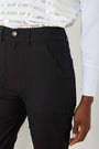 Lara Scallop Cargo Pants - Black - Longer Length