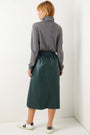 Lateisha Leather Skirt - Bottle Green