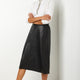Lateisha Leather Skirt - Black