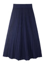 Leona Lurex Knitted Skirt - Midnight Blue