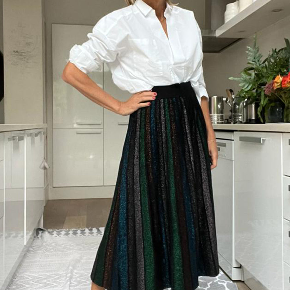 Leona Sunray Rainbow Pleated Skirt - Multi