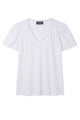 Lily Lace Trim Tee - White