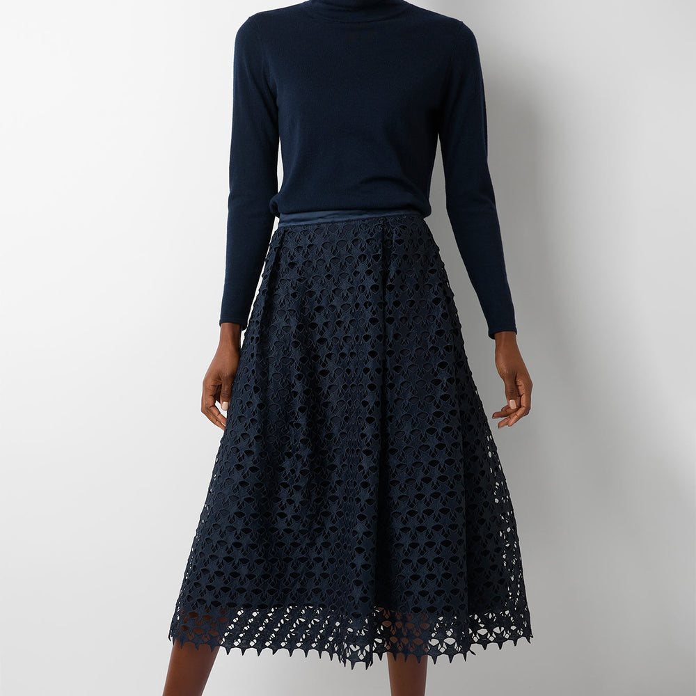 Louise Lace Skirt - Midnight