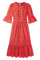 Louise Pretty Ditsy Dress - Multi Red