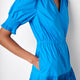 Minnie Pleat Detail Dress - Azure