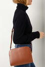 Nicola Leather Crossbody Bag - Tan