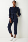 Rosaleigh Ric-Rac Cord Jumpsuit - Navy