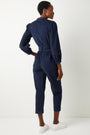 Rosaleigh Ric-Rac Cord Jumpsuit - Navy
