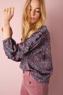 Rae Ruffle Sleeve Floral Top - Pink Multi