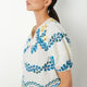 Roxanne Large Scale Cutwork Top - Ivory/Multi