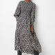 Sabine Leopard Print Dress - Black Multi