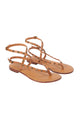 Salene Stud Detail Flat Sandal - Tan