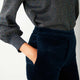 Sandrine Velvet Trouser - Petrol - Longer Length