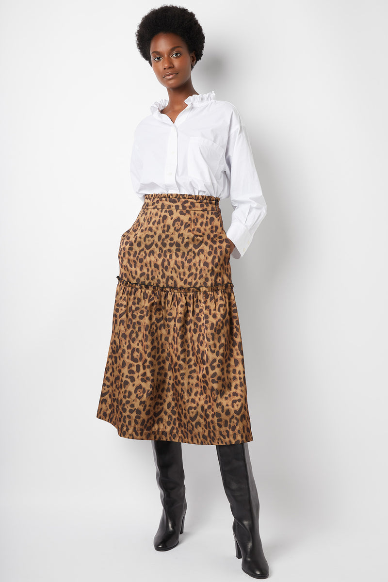 Saskia Leopard Print Skirt - Leopard