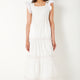 Tess Tiered Cotton Sundress - White