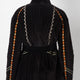 Viola Velvet Embroidered Jacket - Black