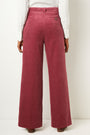 Willow Wide Leg Cord Trouser - Berry - Longer Length