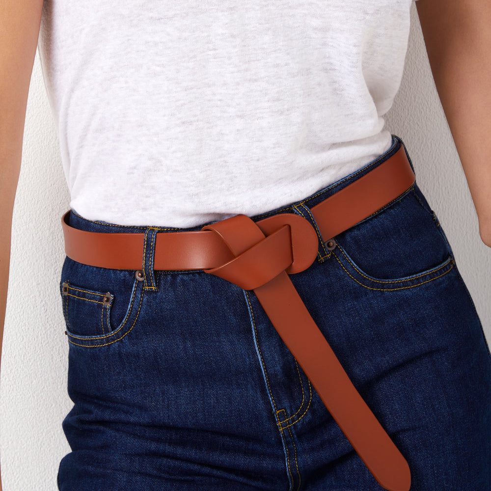 Wrap Leather Belt - Tan