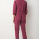 Zoe Zip Through Pincord Boilersuit - Raspberry - Regular