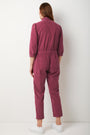Zoe Zip Through Pincord Boilersuit - Raspberry - Regular