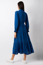 Bel Broderie Trim Dress - French Blue