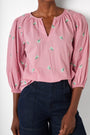 Bella Embroidered Top - Pink