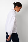 Florine Frill Neck Shirt - White