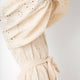 Lila Broderie Pleat Dress - Cream