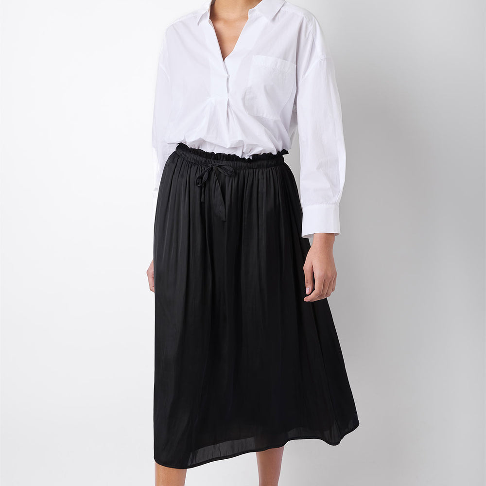 Toulouse Tie Waist Skirt - Black