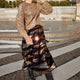 Sara Zig Zag Sequin Skirt - Gold Multi
